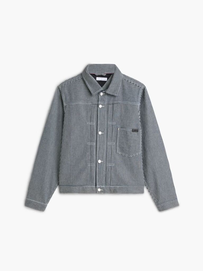 Multi Stripe Denim Jacket  Men
