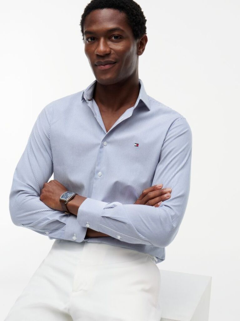Multi Slim Fit Stripe Shirt  Men