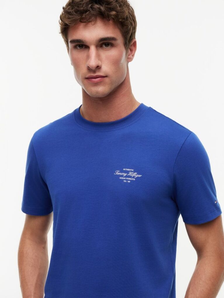 Blue Back Logo Jersey T-Shirt  Men