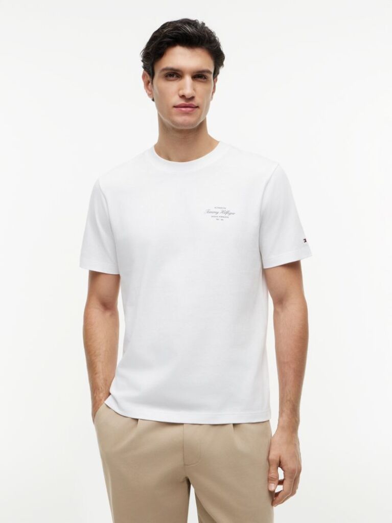 White Back Logo Jersey T-Shirt  Men