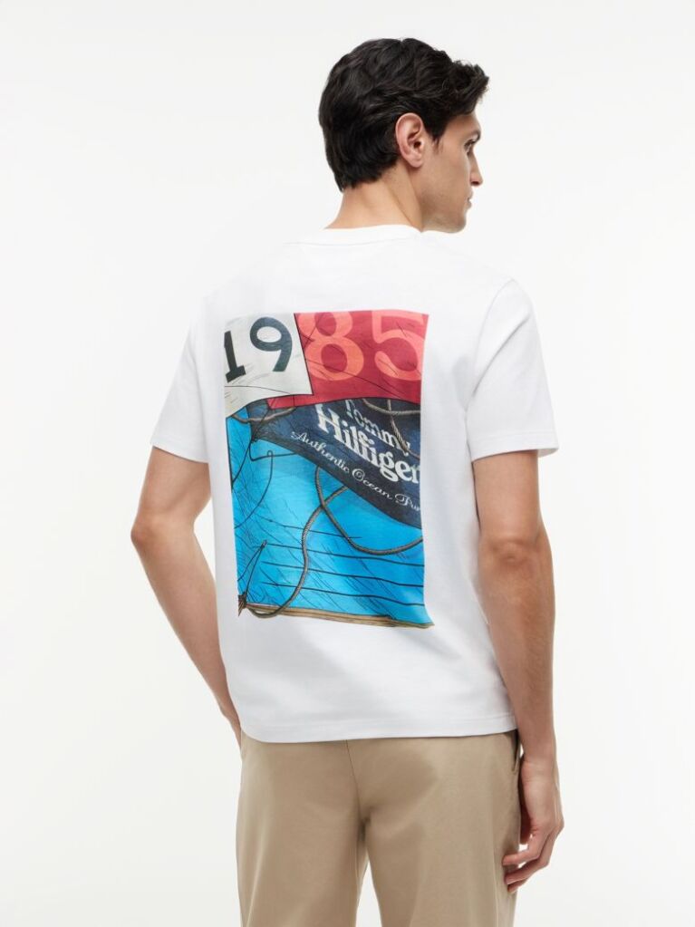 White Back Logo Jersey T-Shirt  Men