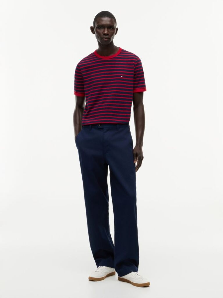 Multi Stripe Textured Jersey T-Shirt  Men