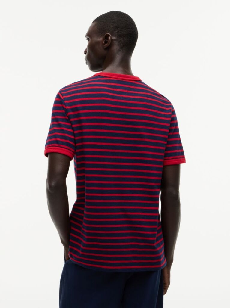 Multi Stripe Textured Jersey T-Shirt  Men