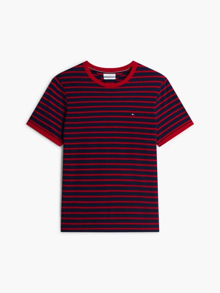 Multi Stripe Textured Jersey T-Shirt  Men