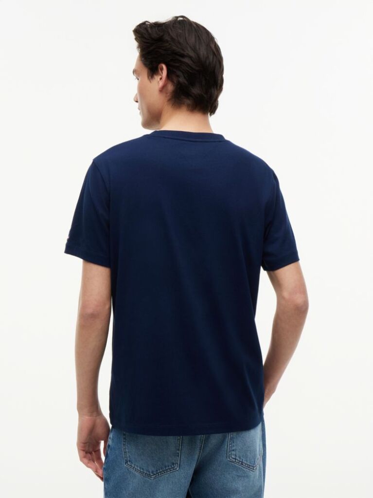 Blue Floral Graphic Pocket T-Shirt  Men