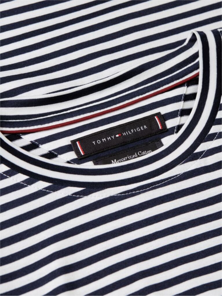 Multi Smart Casual Mercerised Stripe T-Shirt  Men