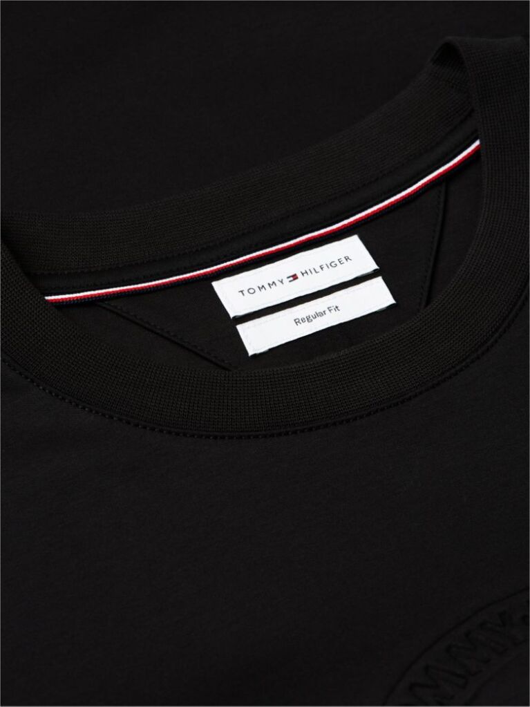 Black Embossed Logo Interlock T-Shirt  Men