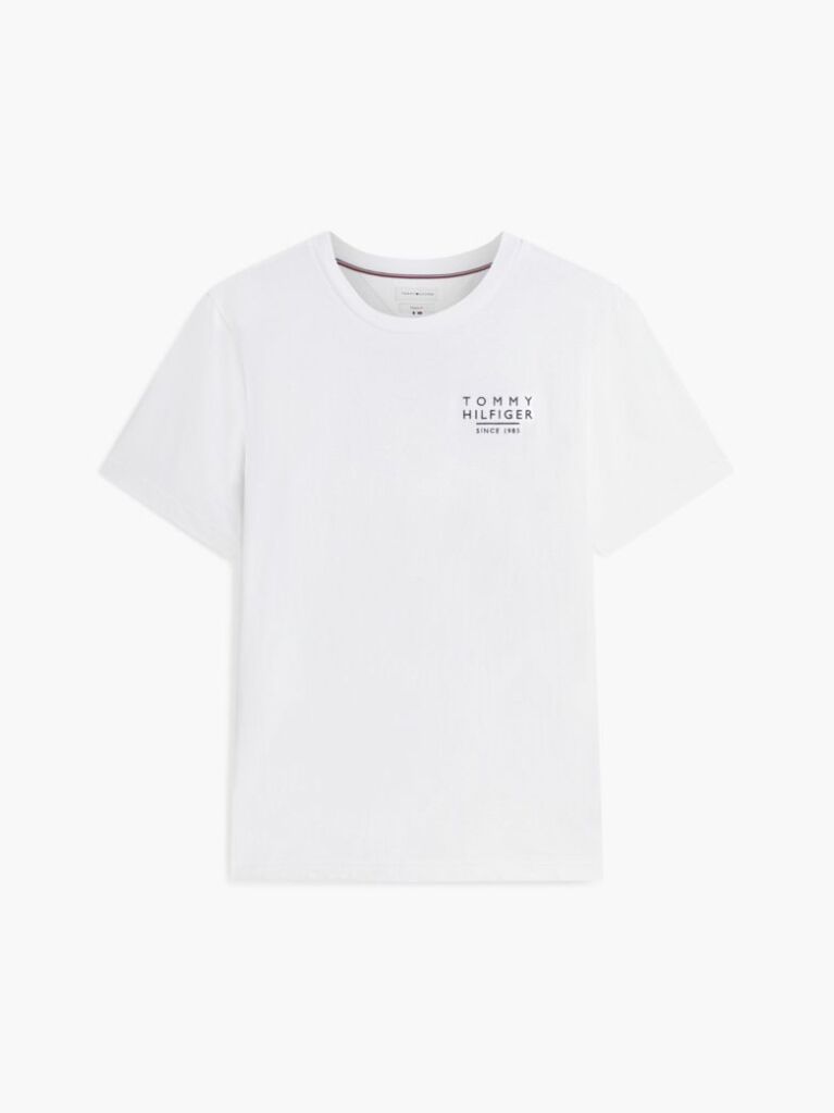 White Wavy Flag Back Graphic Jersey T-Shirt  Men