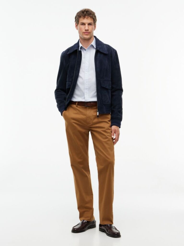 Blue Regular Fit Dobby Button-Down Shirt  Men