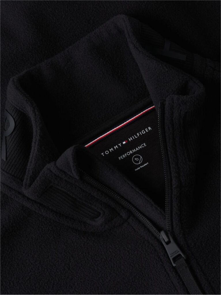 Black Performance Relaxed Logo Collar Quarter-Zip Jumper  Men