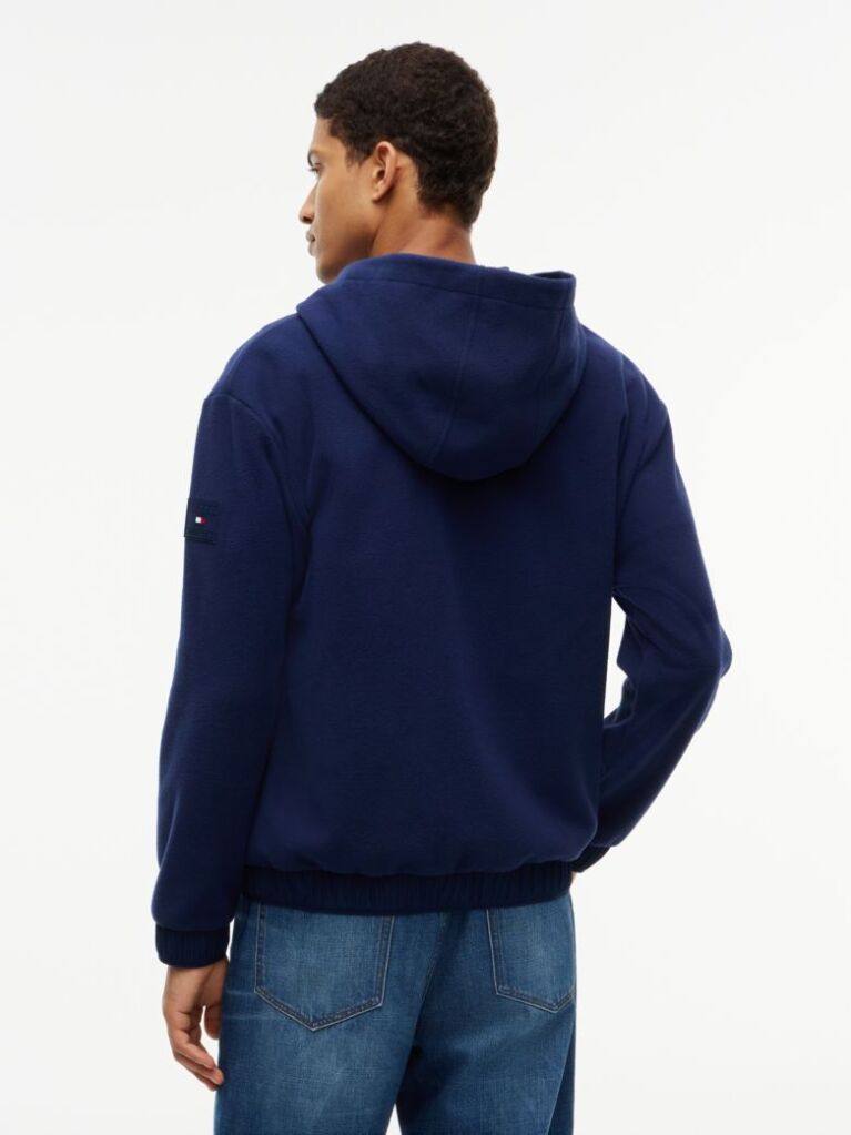 Blue Performance Relaxed Polar Fleece Zip-Thru Hoody  Men