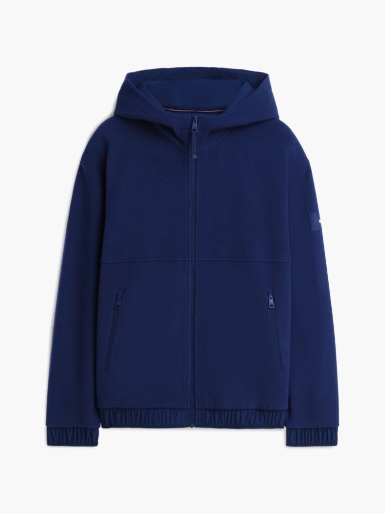 Blue Performance Relaxed Polar Fleece Zip-Thru Hoody  Men