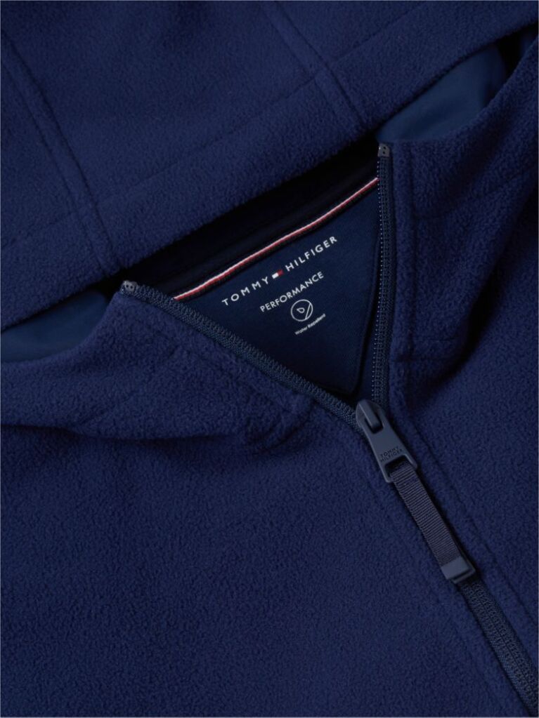 Blue Performance Relaxed Polar Fleece Zip-Thru Hoody  Men