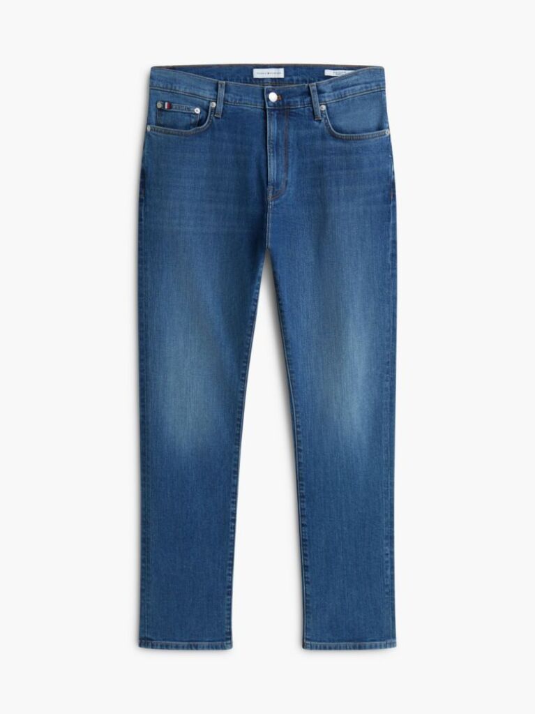 Blue Denton Slim Straight Faded Jeans  Men