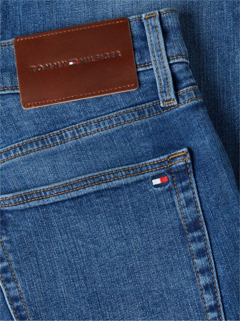 Blue Denton Slim Straight Faded Jeans  Men