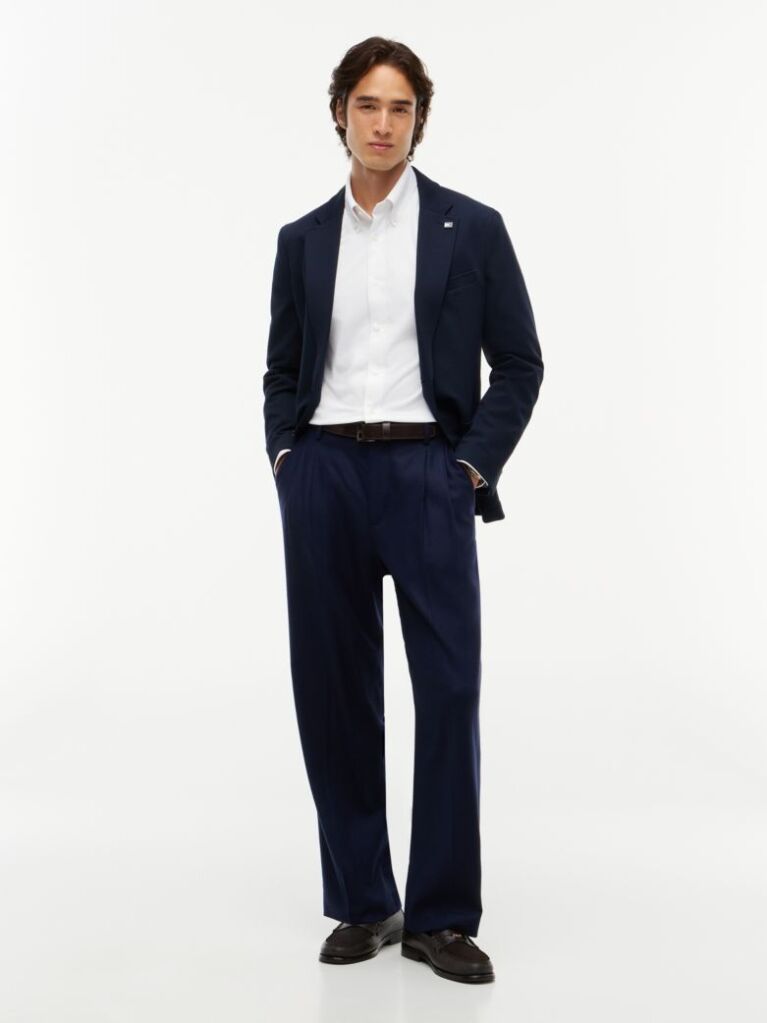 White Performance New York Label Slim Fit Jersey Shirt  Men