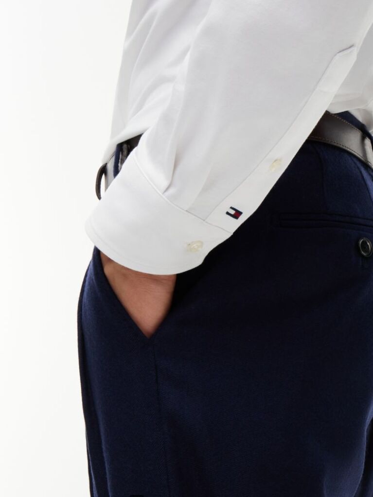 White Performance New York Label Slim Fit Jersey Shirt  Men