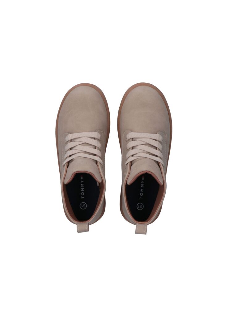 Beige Lace-Up Bootie  Kids Unisex