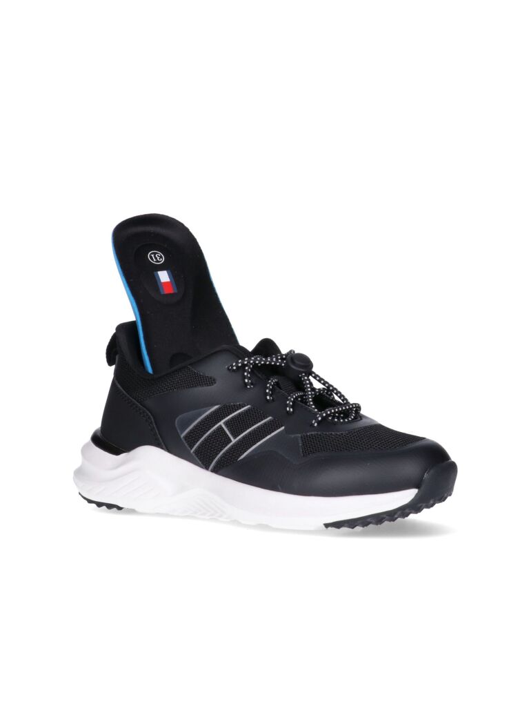 Μαύρο Δετά Sneakers Με Χαμηλό Κόψιμο  Παιδί Unisex
