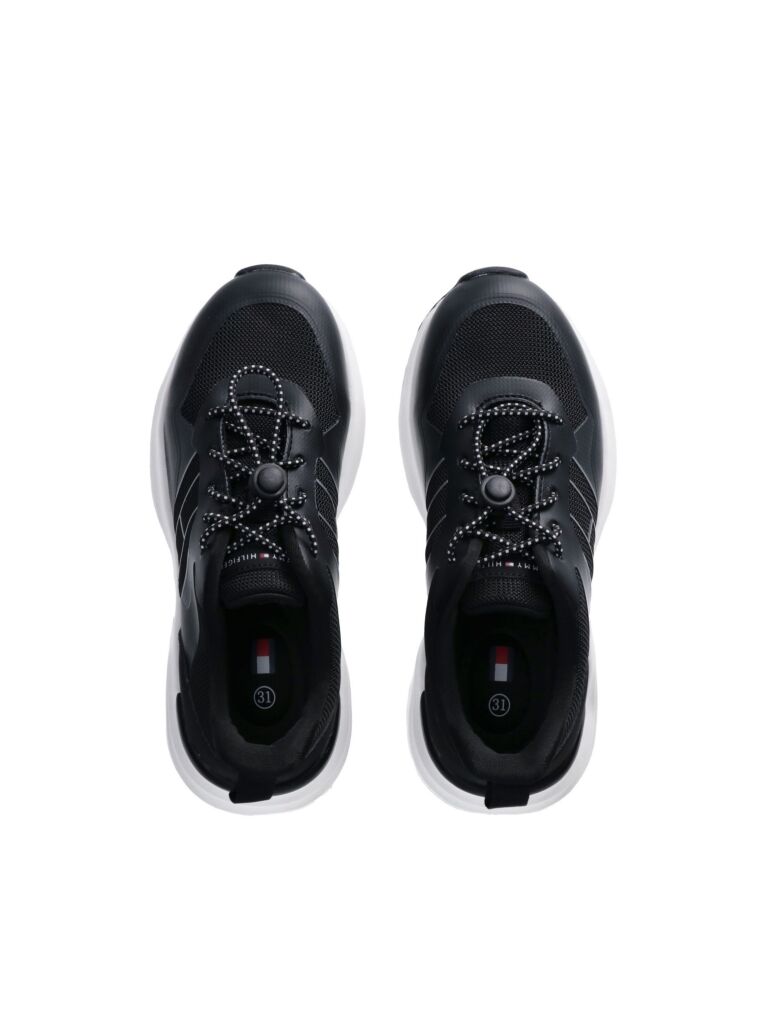 Μαύρο Δετά Sneakers Με Χαμηλό Κόψιμο  Παιδί Unisex