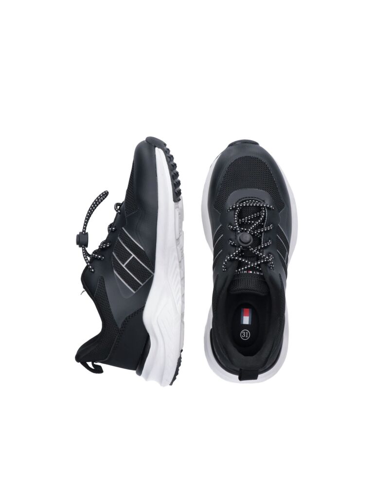 Μαύρο Δετά Sneakers Με Χαμηλό Κόψιμο  Παιδί Unisex