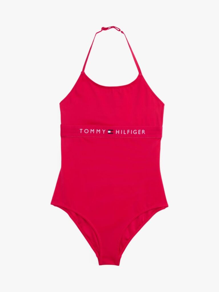 Pink Hilfiger Halterneck Swimsuit  Girls