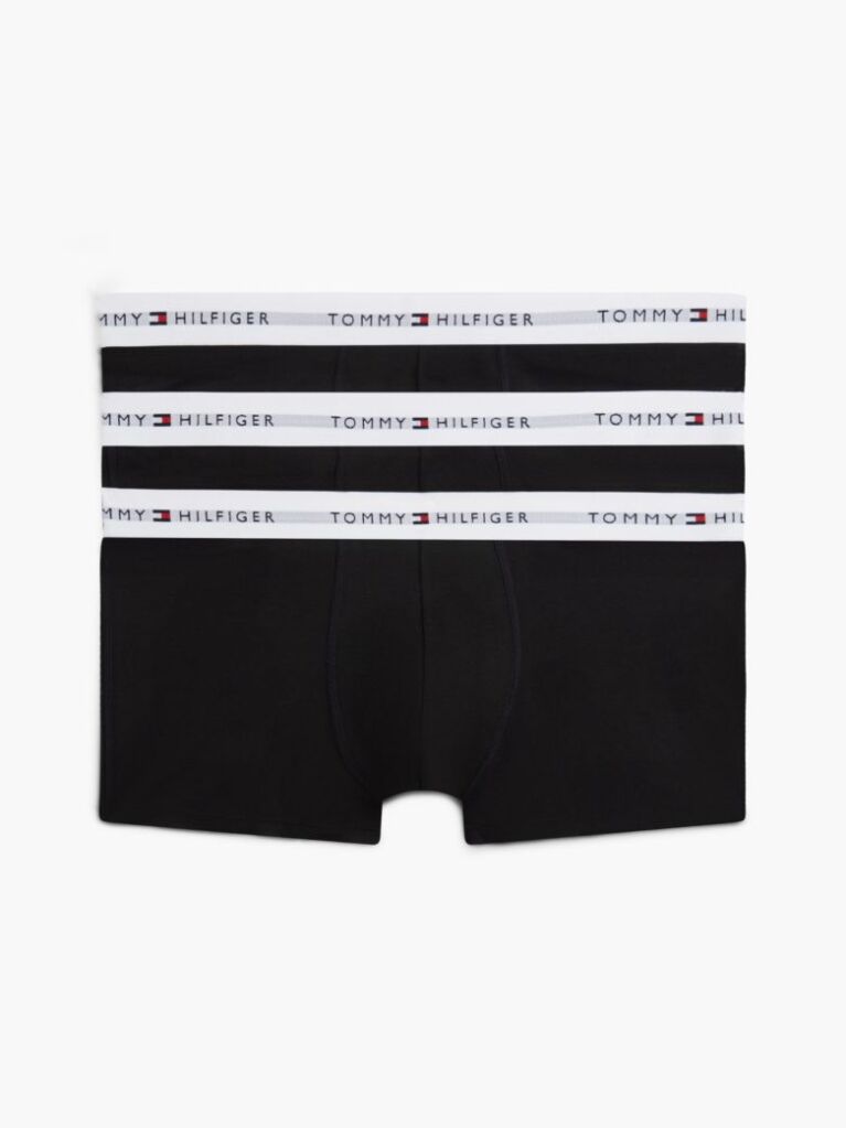 Black 3-Pack Signature Waistband Low Rise Trunks  Men