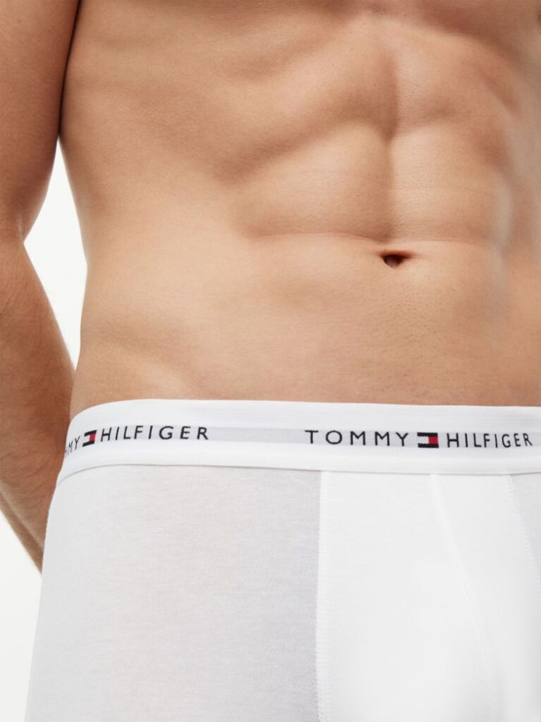 White 3-Pack Signature Repeat Logo Waistband Trunks  Men