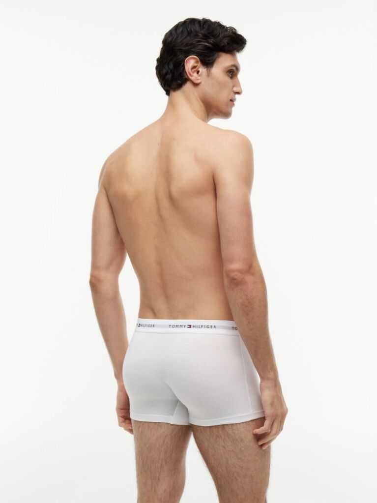 White 3-Pack Signature Repeat Logo Waistband Trunks  Men