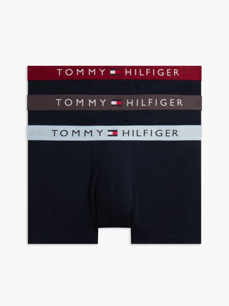 Multi 3-Pack TH Original Logo Waistband Trunks  Men