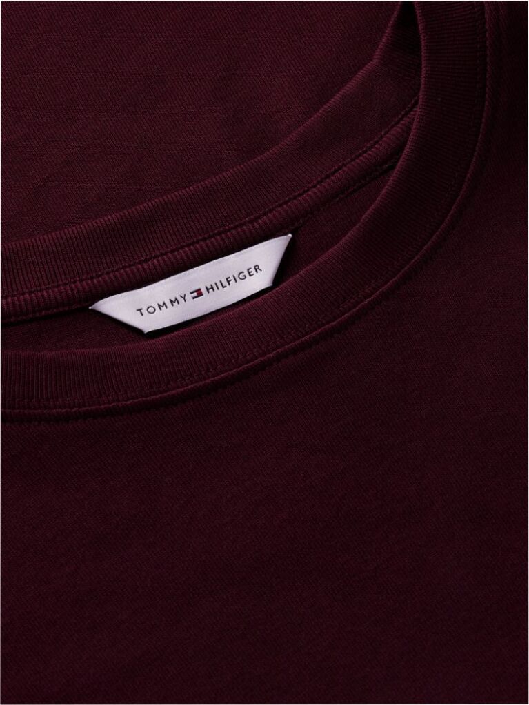 Κόκκινο Ριμπ T-Shirt Σε Slim Γραμμή Με Κεντητό Σημαιάκι  Γυναίκες