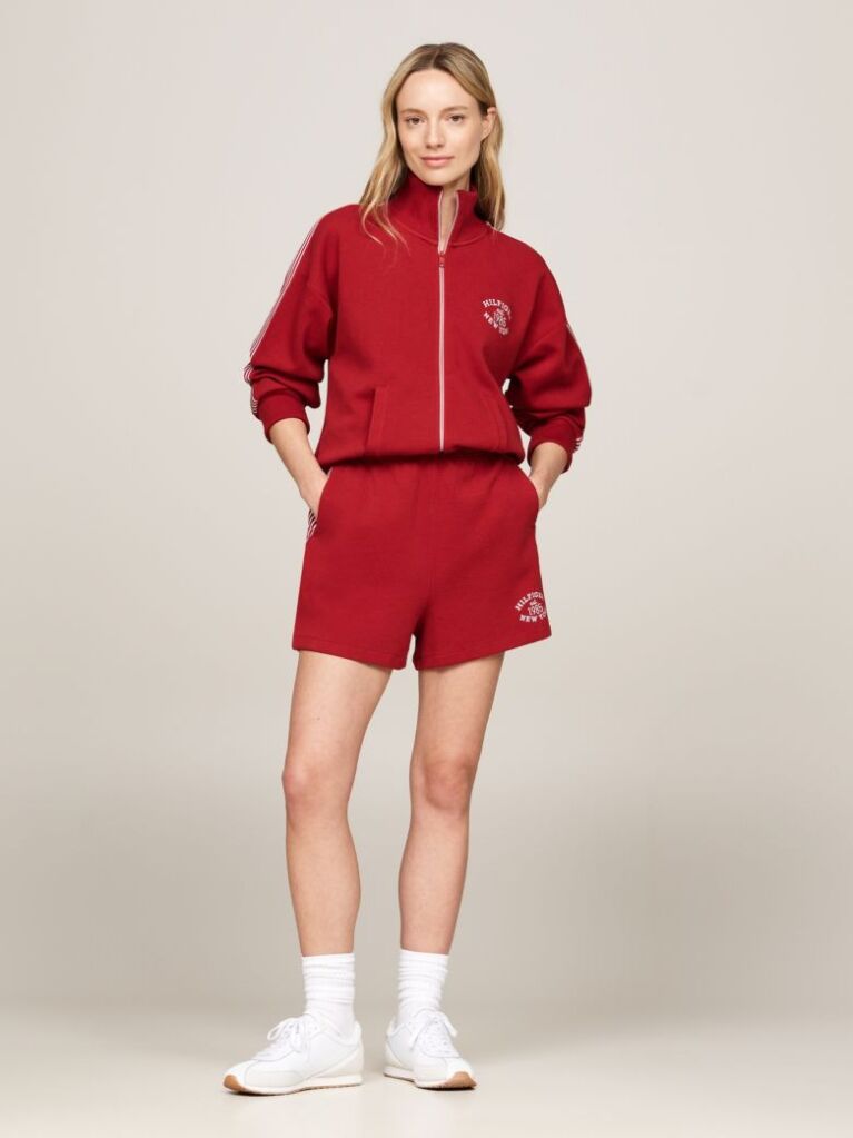 Red Sport Varsity Zip-Thru Track Jacket  Women
