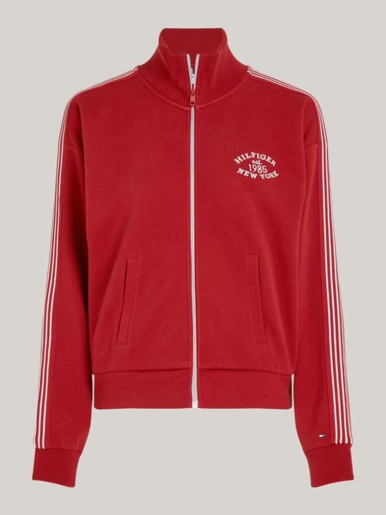 Red Sport Varsity Zip-Thru Track Jacket  Women