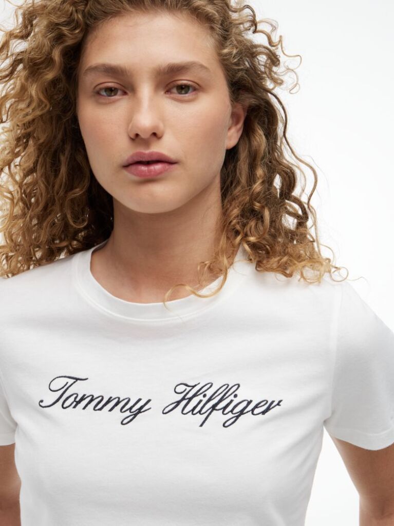 White Logo T-Shirt  Women