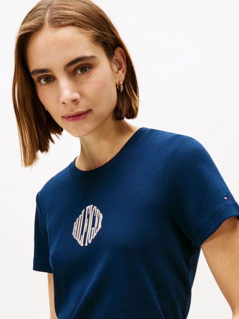 Blue Logo Crew Neck T-Shirt  Women