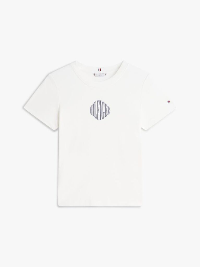 Beige Logo Crew Neck T-Shirt  Women