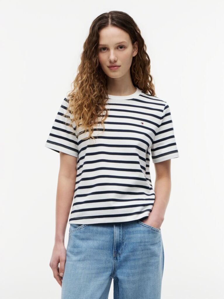 Multi Boxy T-Shirt Με Πλέξη Interlock  Γυναίκες