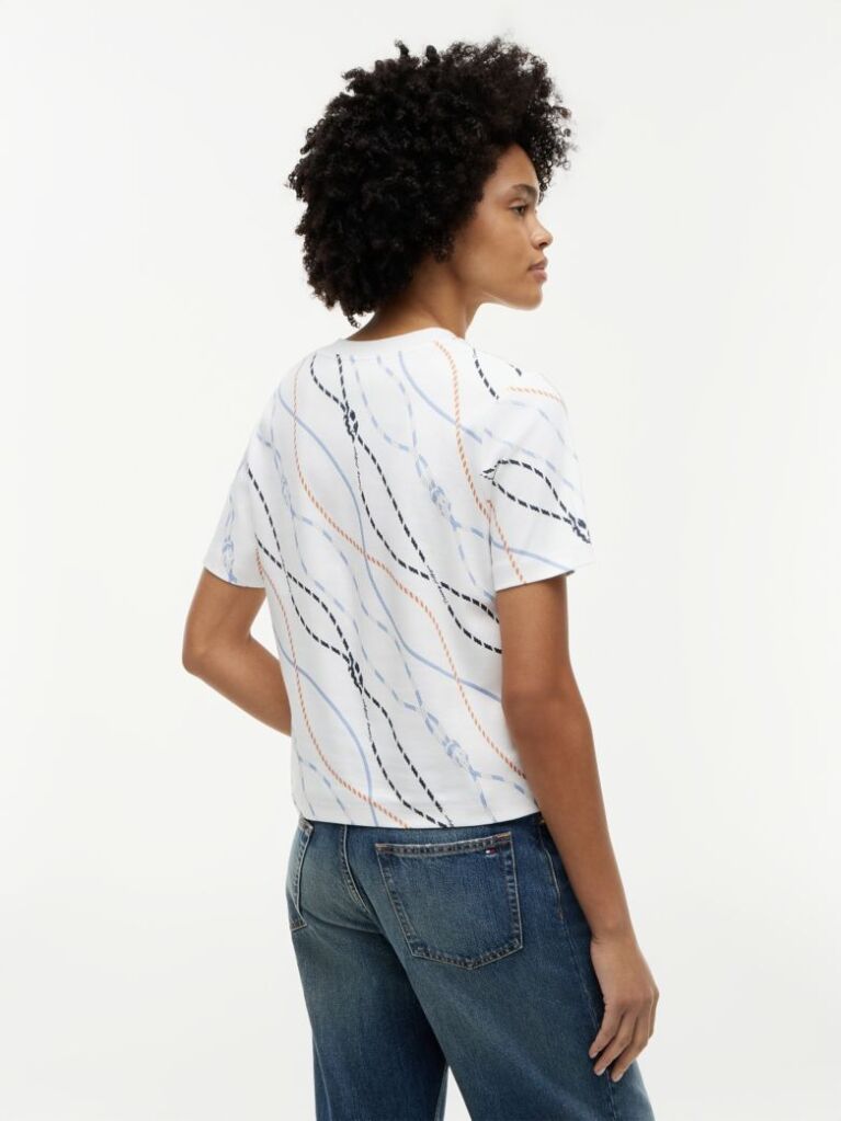 Multi Boxy T-Shirt Με Πλέξη Interlock  Γυναίκες