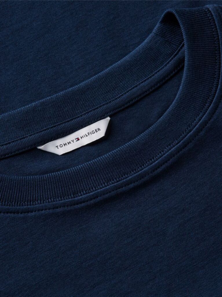 Μπλε Boxy T-Shirt Με Πλέξη Interlock  Γυναίκες