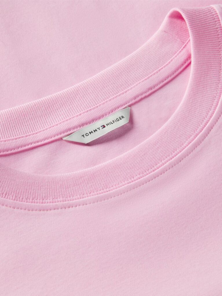 Ροζ Boxy T-Shirt Με Πλέξη Interlock  Γυναίκες