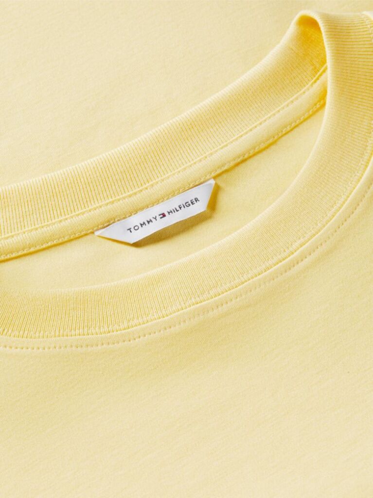 Κίτρινο Boxy T-Shirt Με Πλέξη Interlock  Γυναίκες
