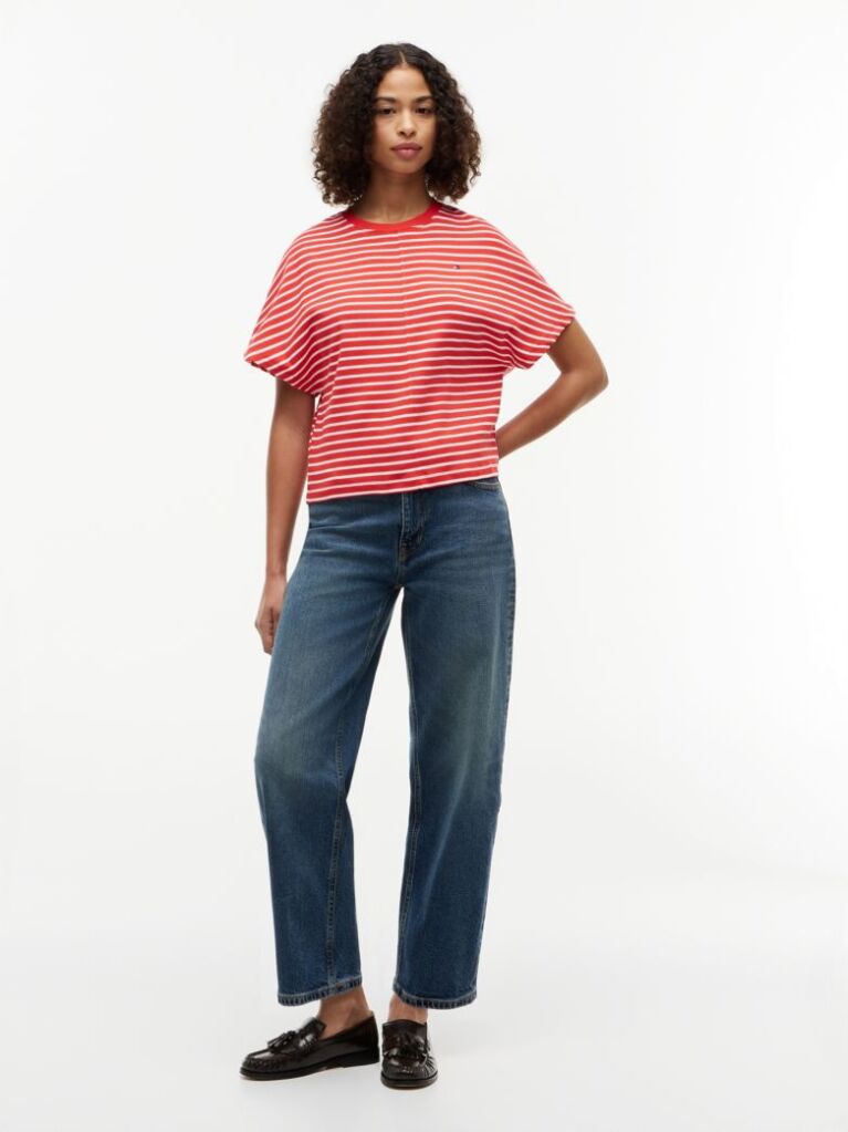 Multi Batwing Sleeve Crew Neck T-Shirt  Women