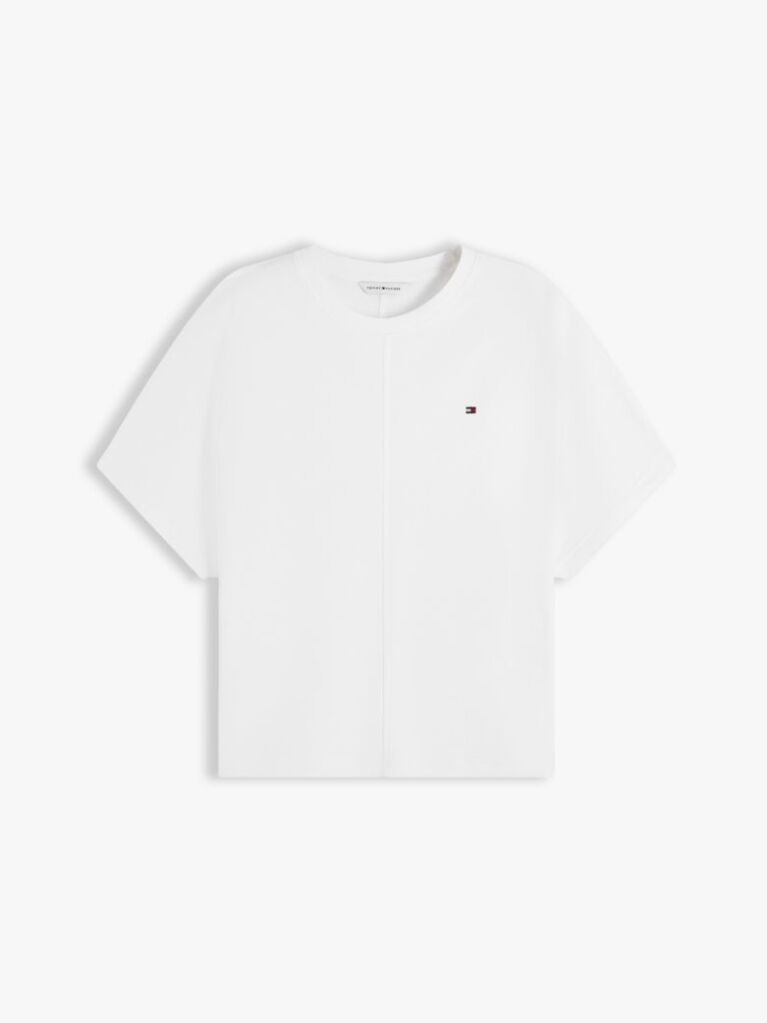 White Batwing Sleeve Crew Neck T-Shirt  Women