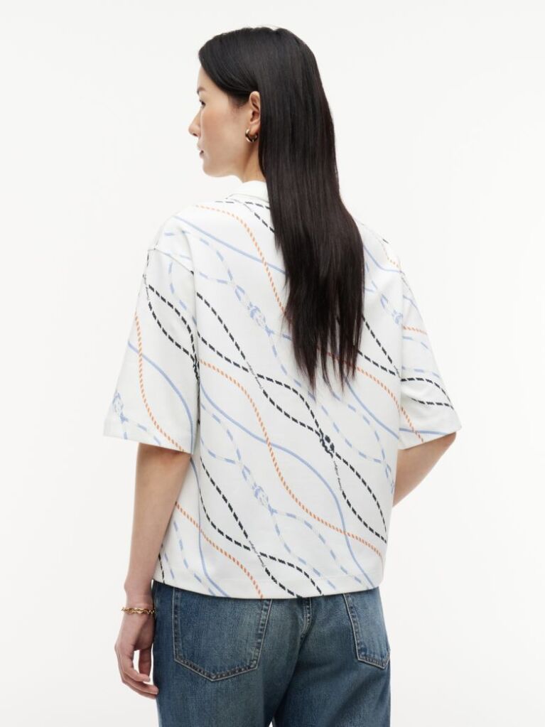 Multi Relaxed Fit Interlock Knit Polo Shirt  Women