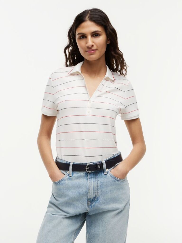 Multi Regular Fit Pique Henley Polo Shirt  Women