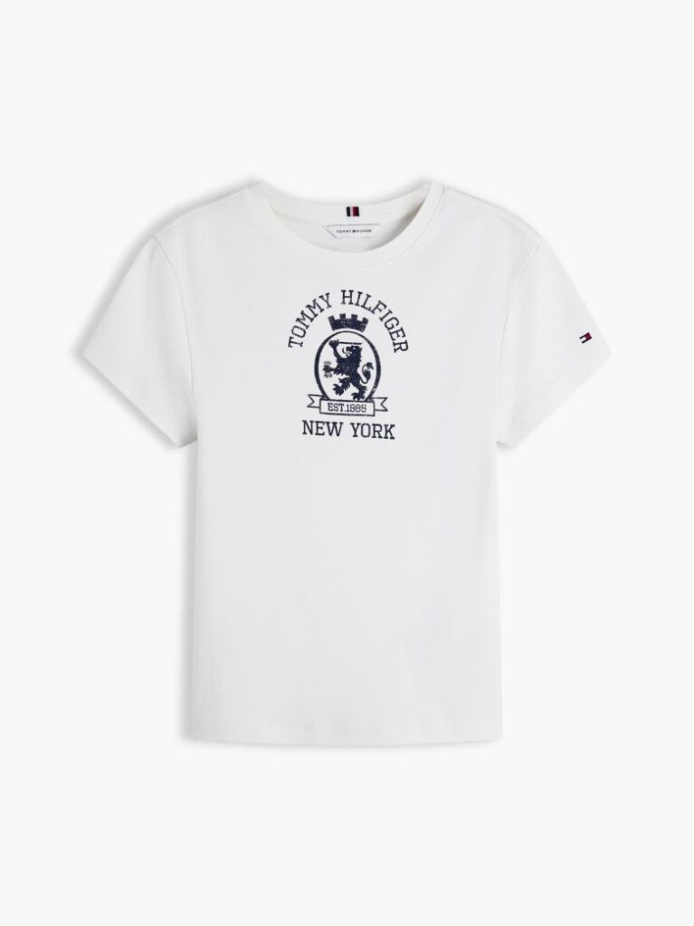 Άσπρο T-Shirt Σε Στενή Γραμμή Με Εφέ Washed  Γυναίκες