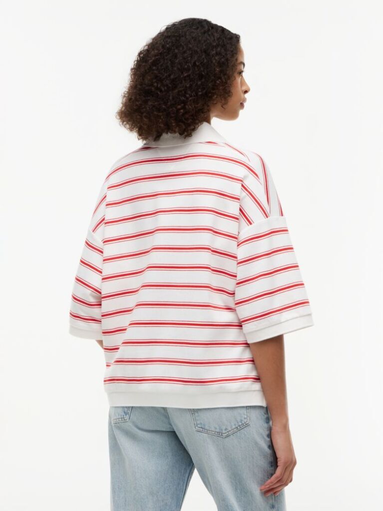 Multi Oversized Ριγέ Μπλούζα Πόλο  Γυναίκες