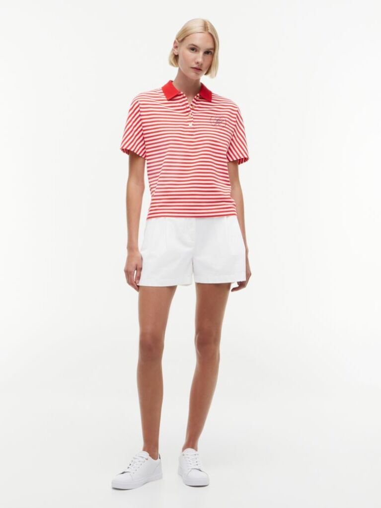 Multi Μπλούζα Πόλο Σε Κανονική Γραμμή Με Χρυσά Κουμπιά  Γυναίκες