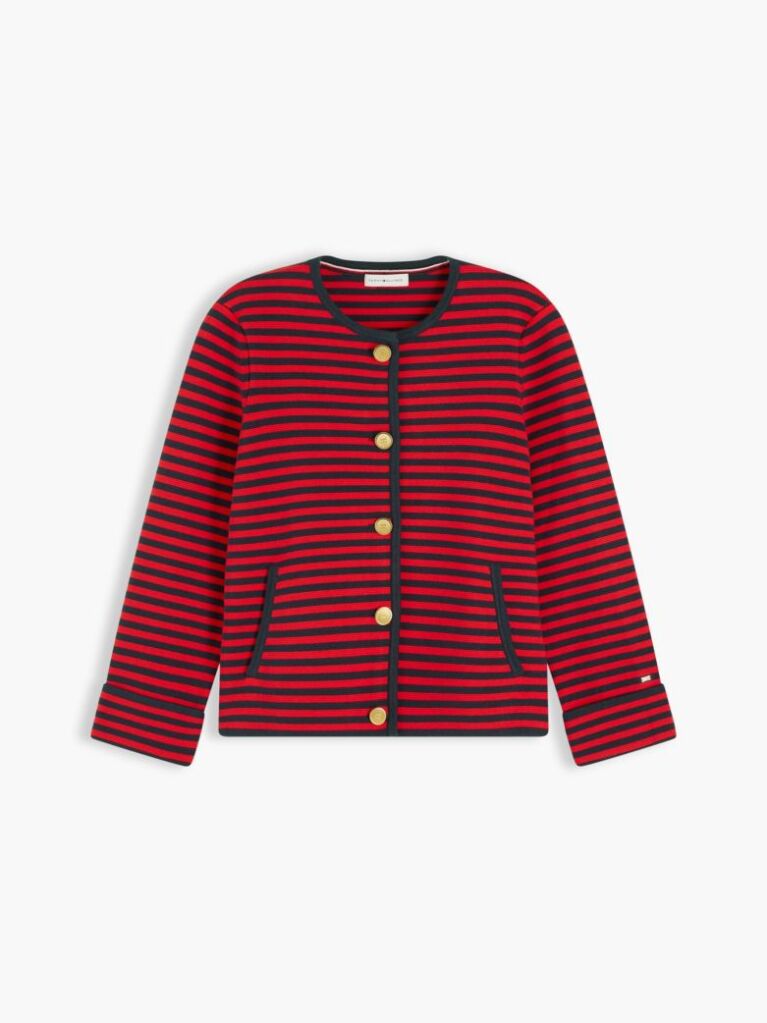 Multi Gold-Tone Button Boxy Cardigan  Women
