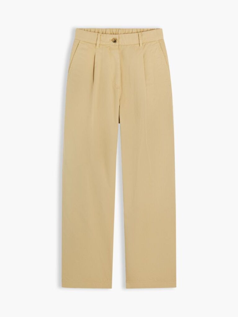 Μπεζ Παντελόνι Chinos Σε Barrel Γραμμή Με Washed Εφέ  Γυναίκες